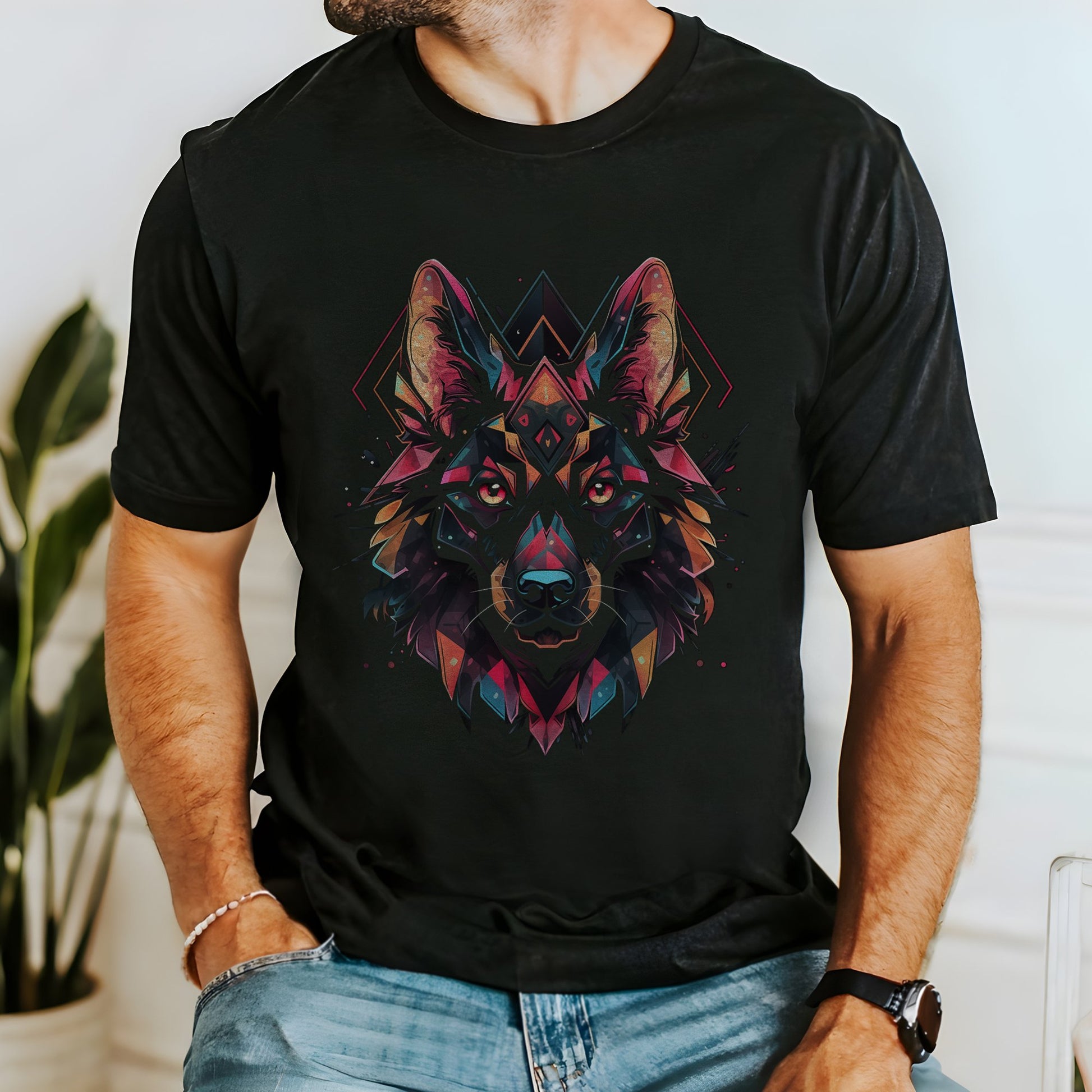 Unisex T Shirt - Geo DogsT-ShirtBlack